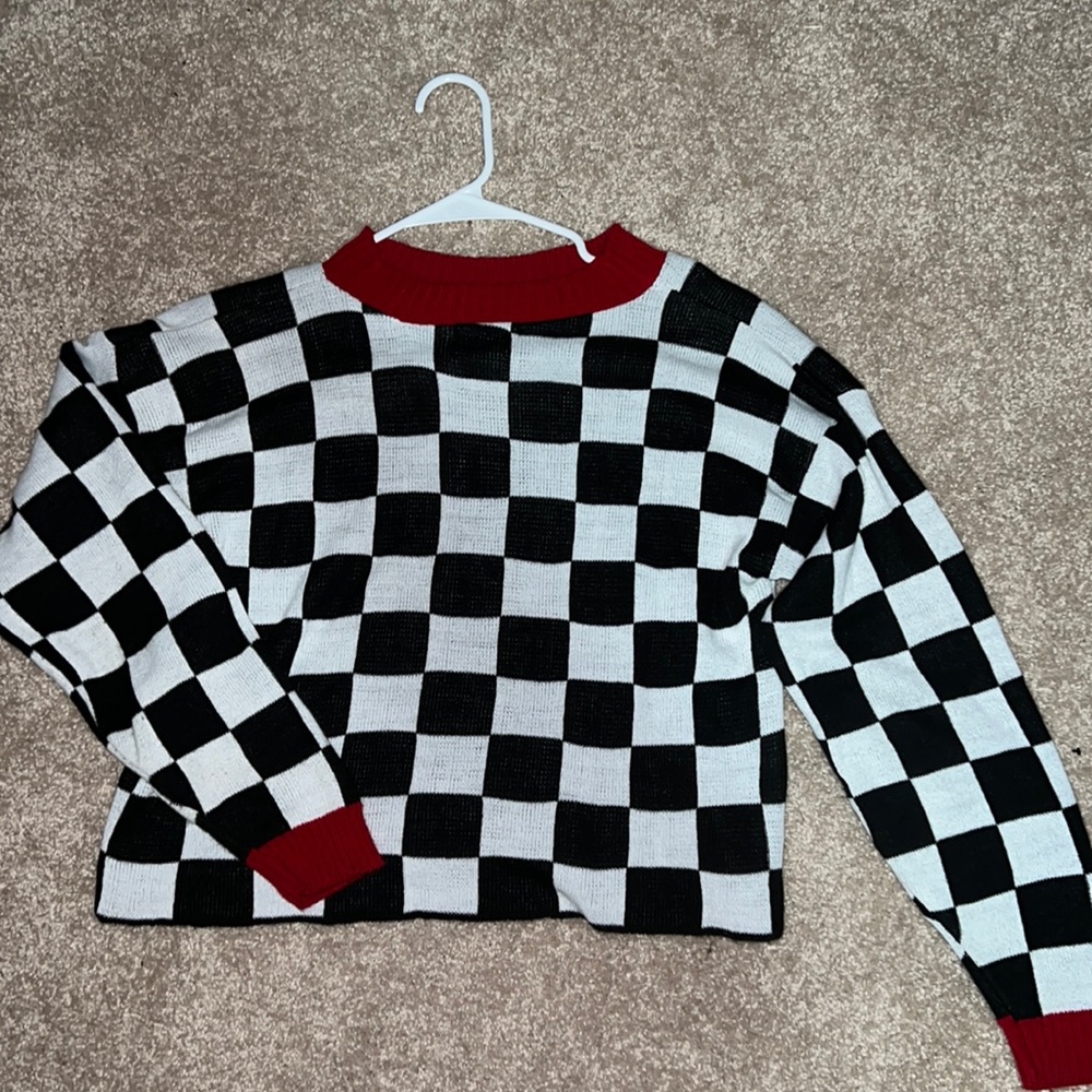 Boohoo checkered sweater